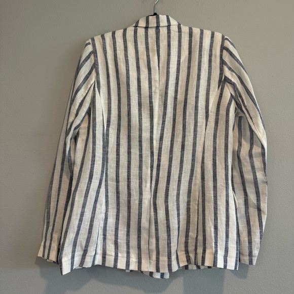 A Loves A Striped Double-Breasted Linen Blazer M - Picture 2 of 6